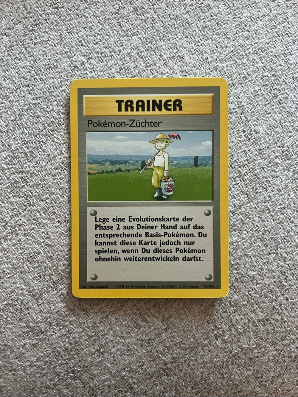 Pokemon Breeder (Pokemon-Züchter) Trainer Card